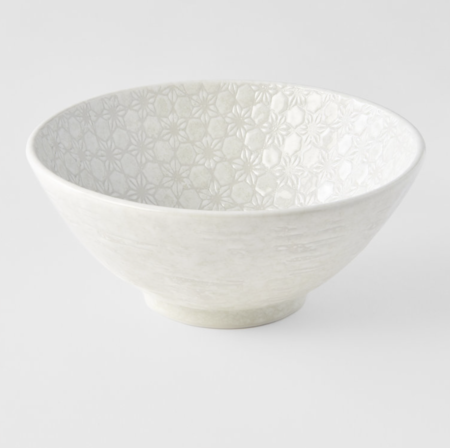 Made In Japan Tableware - White Star udon bowl 20cm