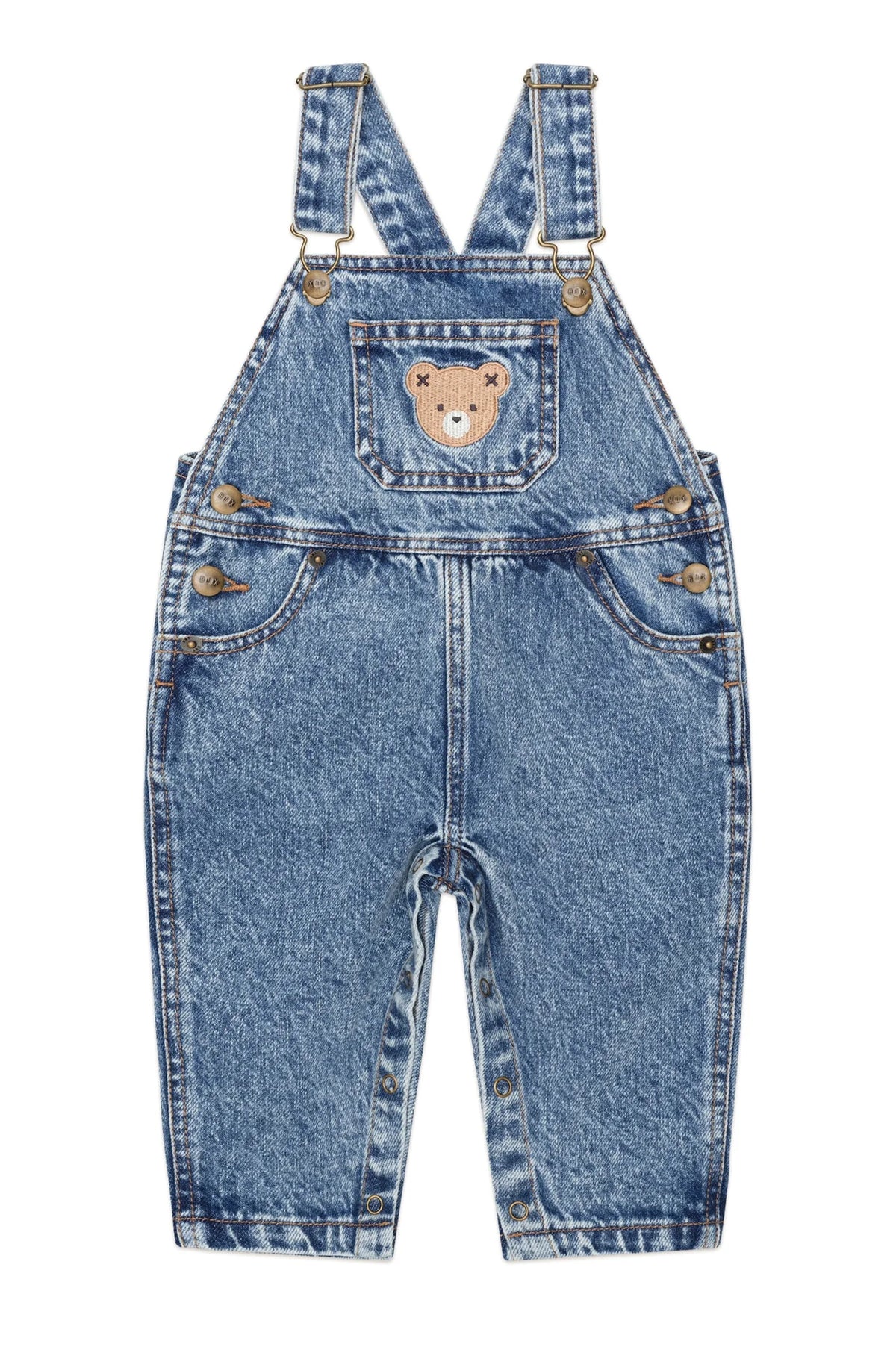 HUXBABY DREAMY DENIM OVERALLS IN BLUE