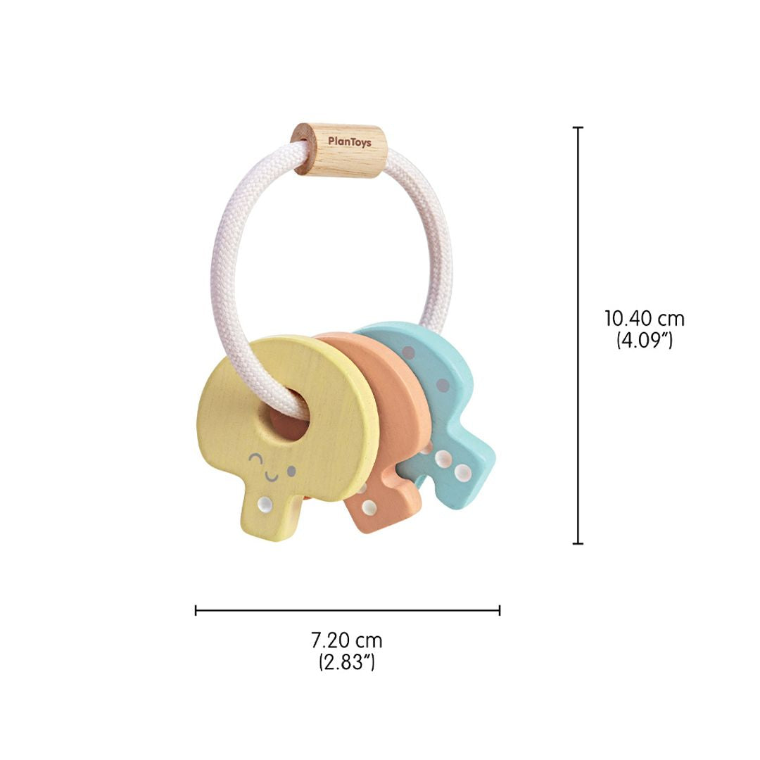 Baby Key Rattle - Pastel