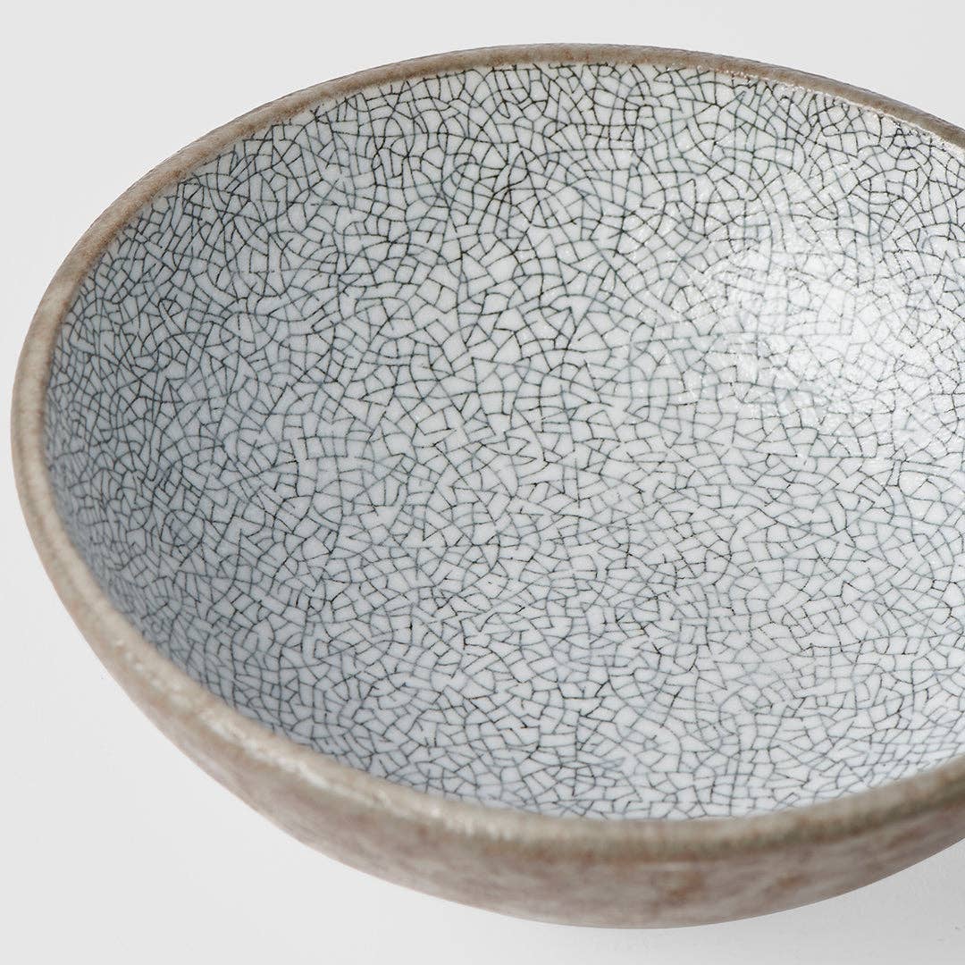 Made In Japan Tableware - Crazed Grey Small Bowl 13cm