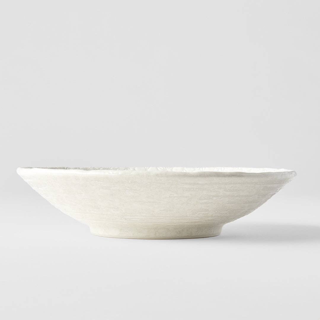 Made In Japan Tableware - White Star shallow open bowl 24cm