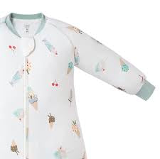 Nest Designs Baby 1.0 TOG Removable 3/4 Sleeve Sleep Bag (Bamboo) - Ice Cream Summer