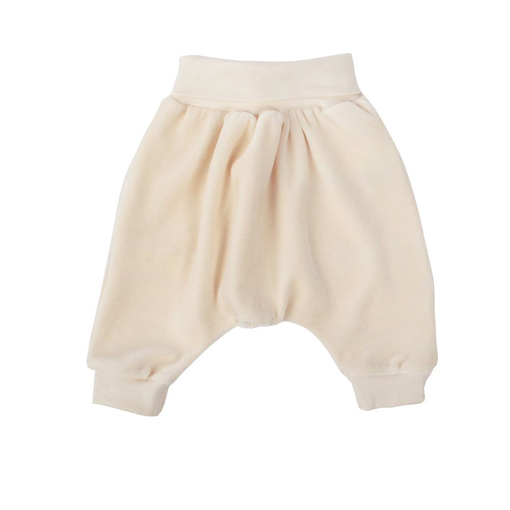 Wooly Organic Baby trousers - White color (Velour fabric)