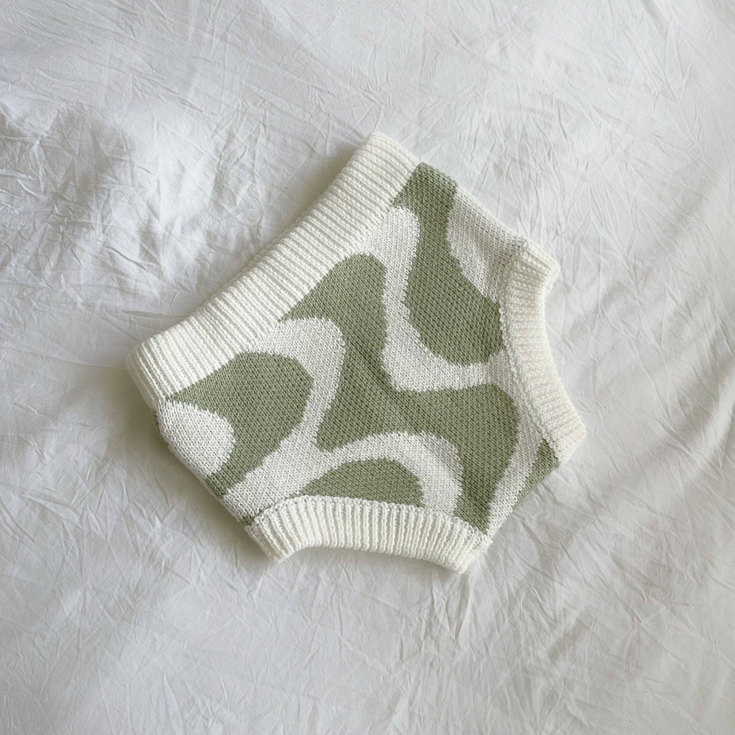 Adored - Sunni Knit Bloomers - Sage Wavy
