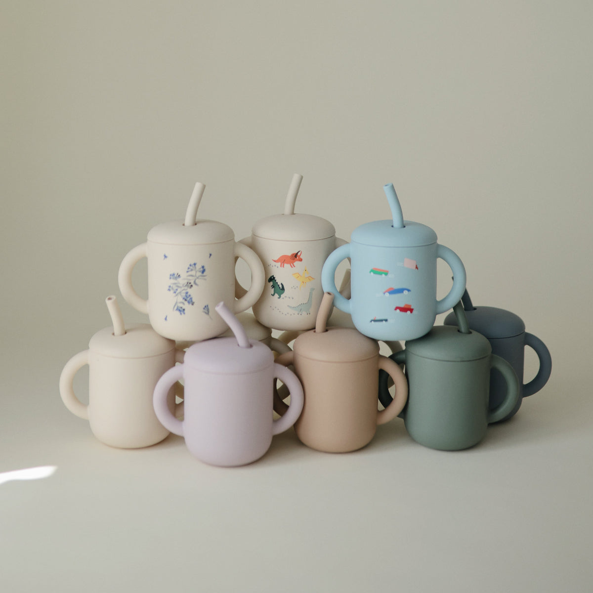 Silicone Training Cup + Straw