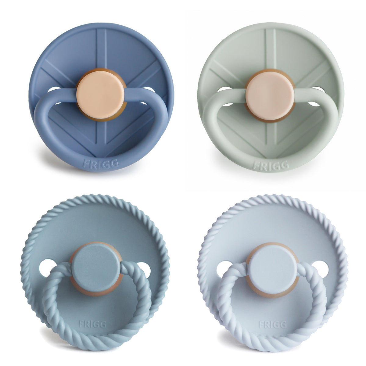 FRIGG Natural Rubber Pacifier 4-Pack