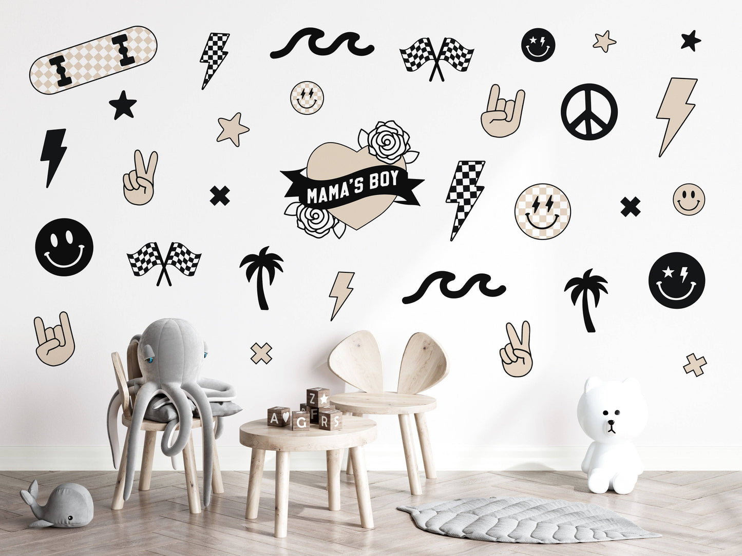Cherrypick - Peel & Stick Fabric Wall Stickers - Boyhood