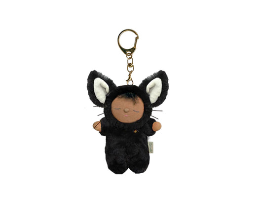 Olli Ella | Cozy Bag Charm Cat Nox Keychain