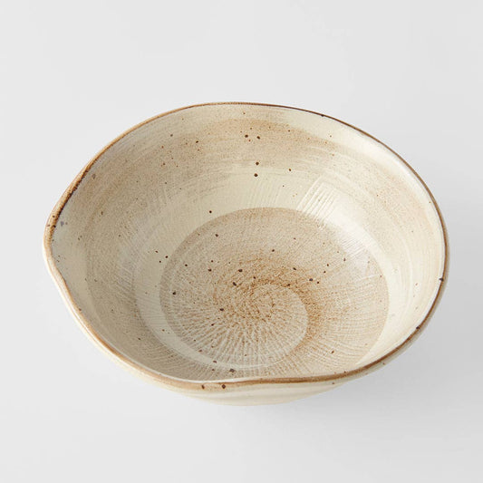 Made In Japan Tableware - Spiral Sand organic bowl 22.5cm