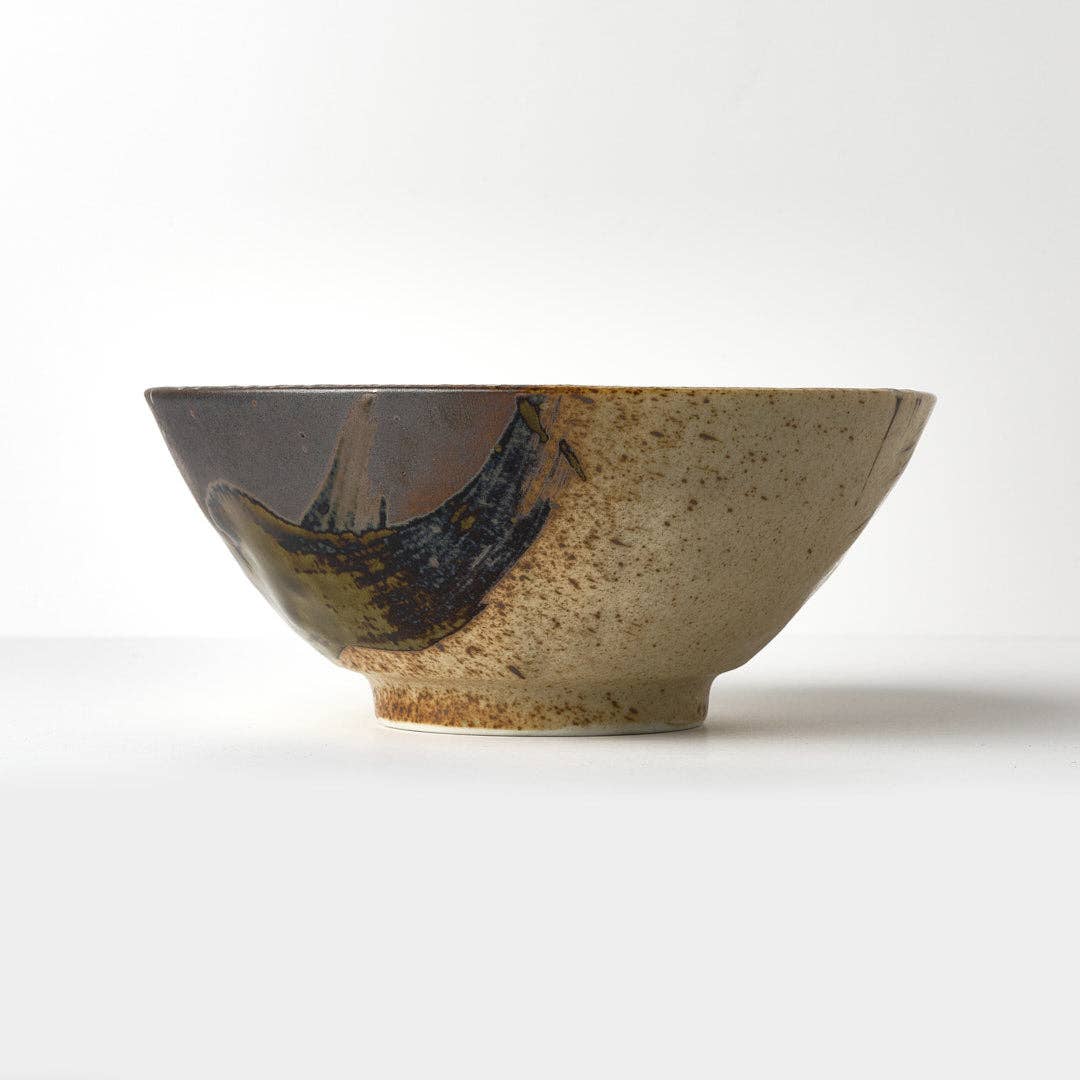 Made In Japan Tableware - Terracota Green udon bowl  20cm