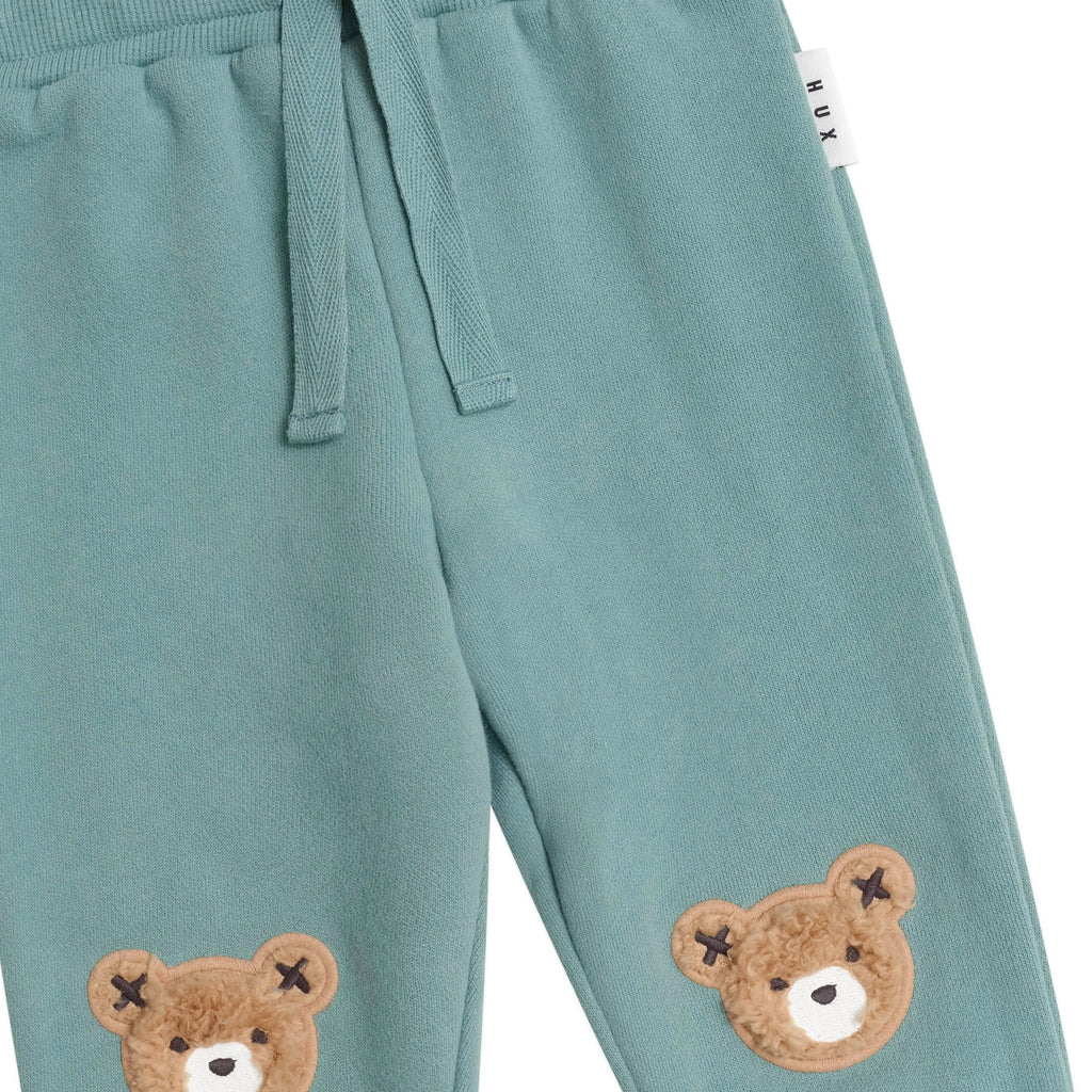 Huxbaby Furry Sweatpants ~ Green Granite