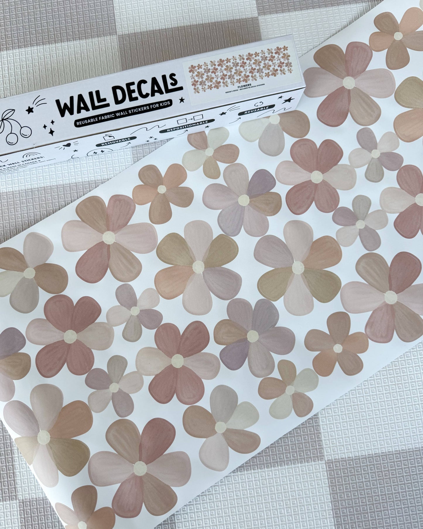 Cherrypick - Peel & Stick Fabric Wall Stickers - Flowers