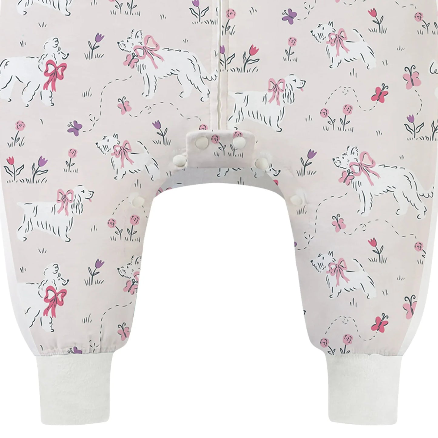 Nest Designs Long Sleeve Footed Sleep Bag - Doggie Meadow