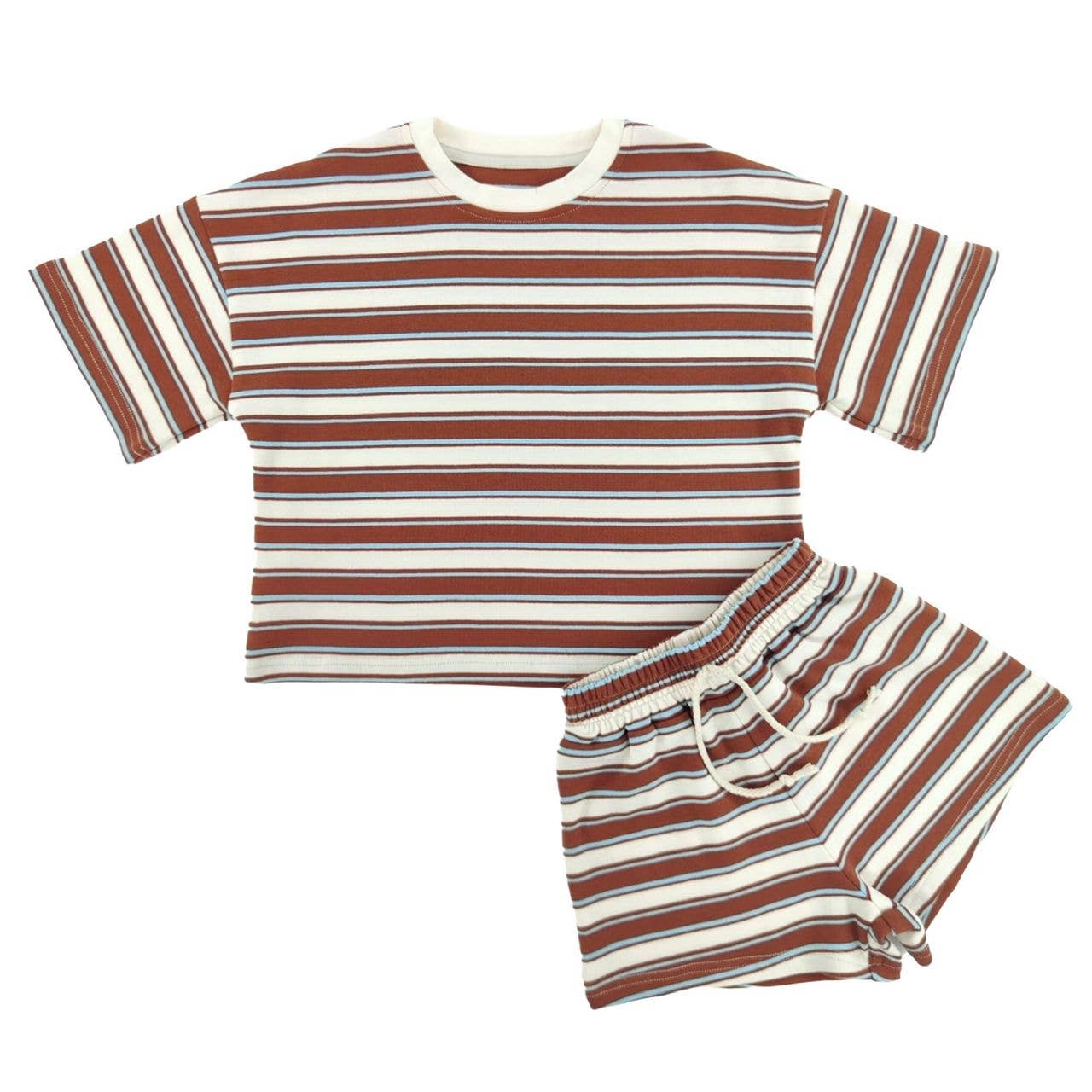 Little One Shop - Toffee Stripe Slouchy Set