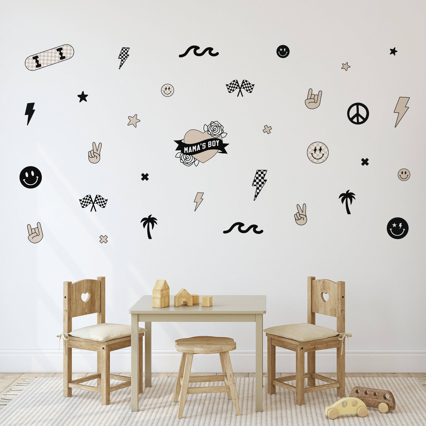 Cherrypick - Peel & Stick Fabric Wall Stickers - Boyhood