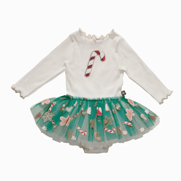 Petite Hailey Candy Cane Star Tutu Dress