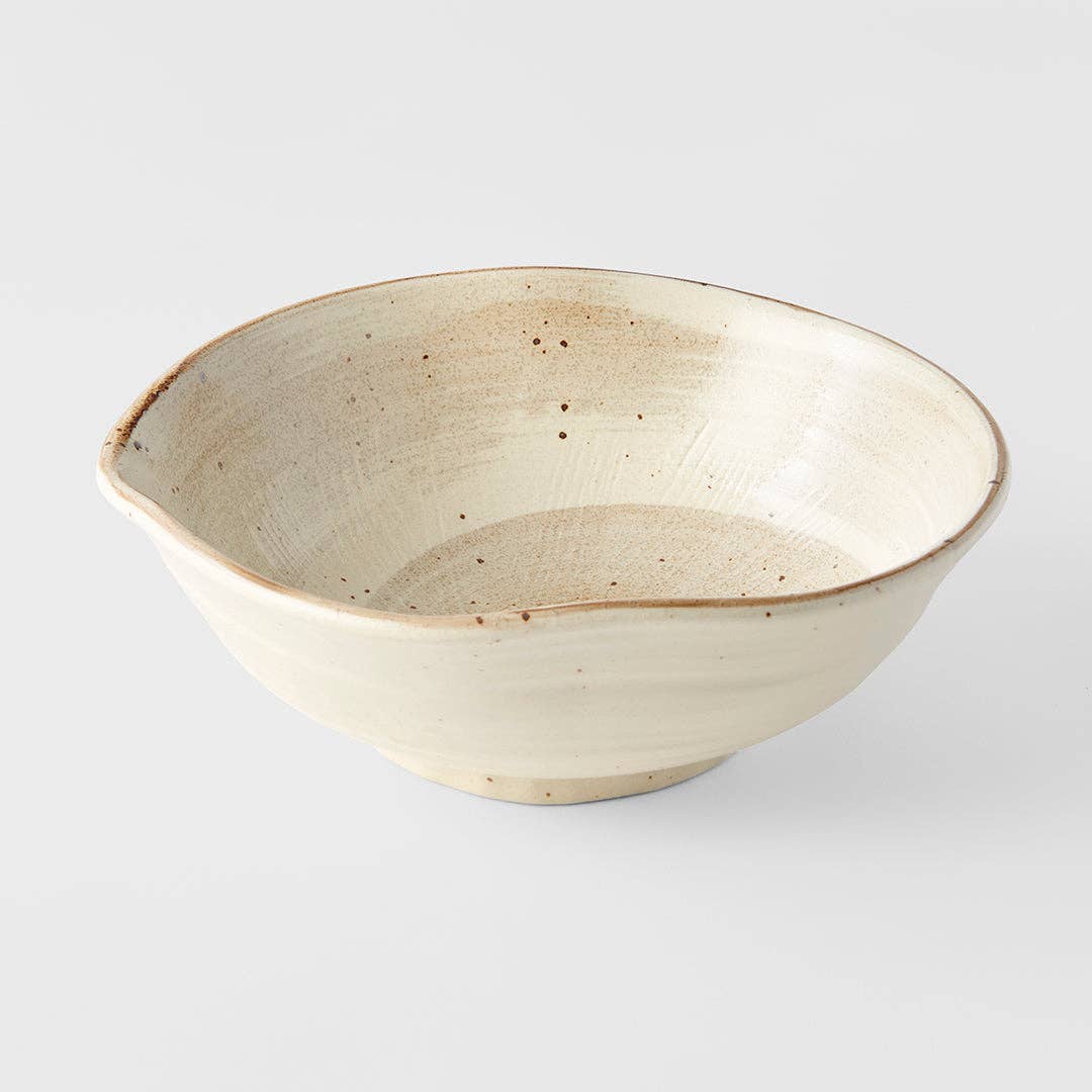 Made In Japan Tableware - Spiral Sand organic bowl 22.5cm