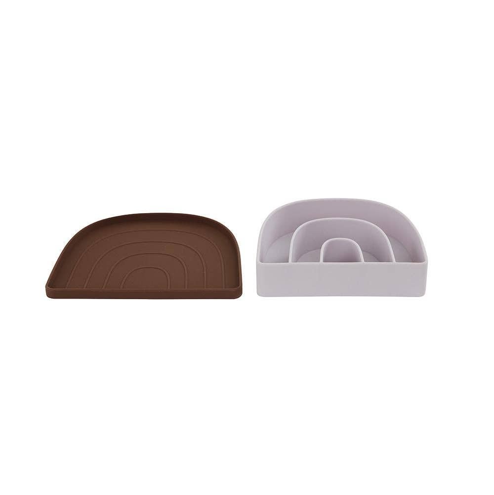 OYOY LIVING DESIGN - Rainbow Plate & Bowl - Caramel/Lavender