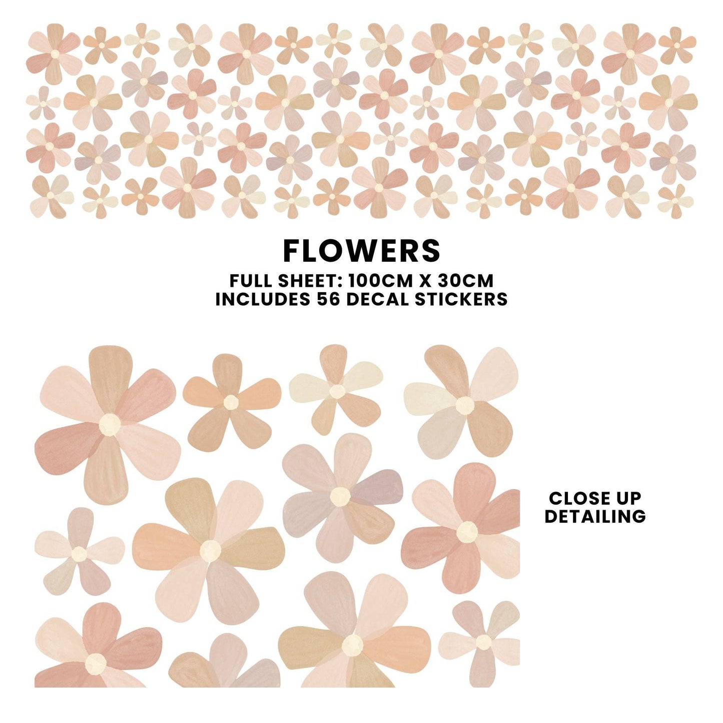 Cherrypick - Peel & Stick Fabric Wall Stickers - Flowers