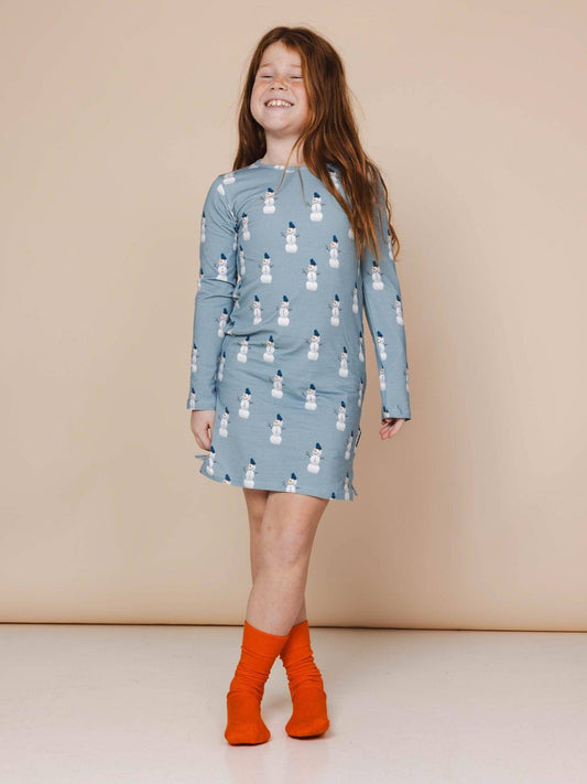 SNURK - Mr. Snowman Long sleeve Dress Kids