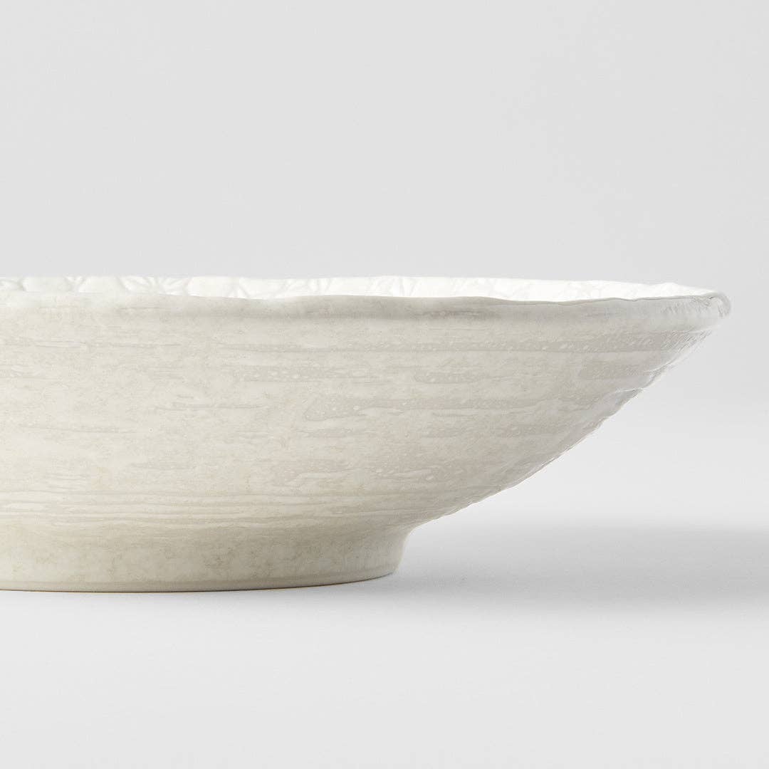 Made In Japan Tableware - White Star shallow open bowl 24cm