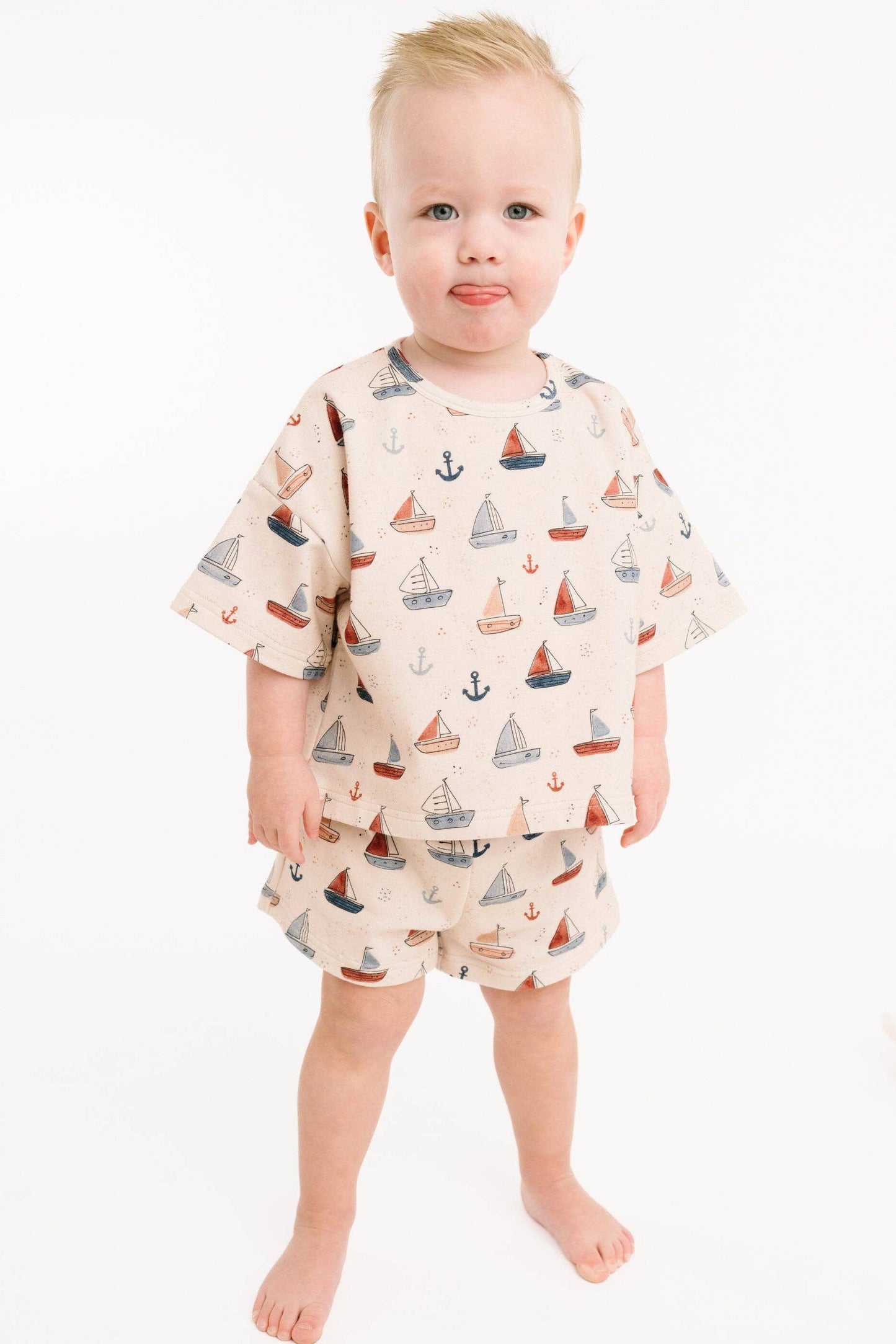 Little One Shop - Nautical Sail Slouchy Set