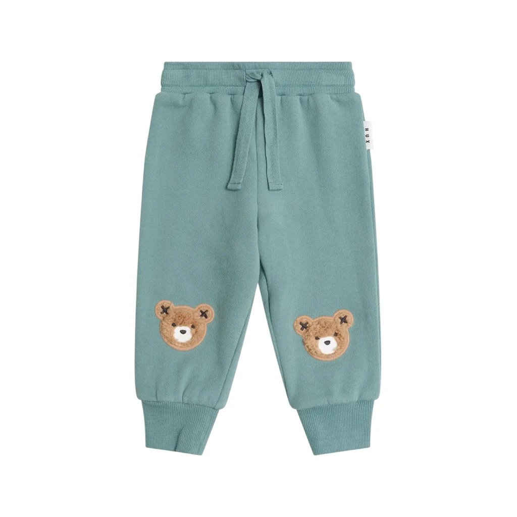 Huxbaby Furry Sweatpants ~ Green Granite