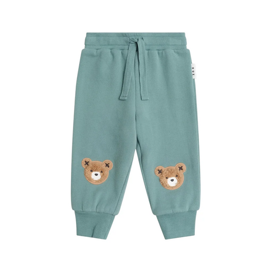 Huxbaby Furry Sweatpants ~ Green Granite