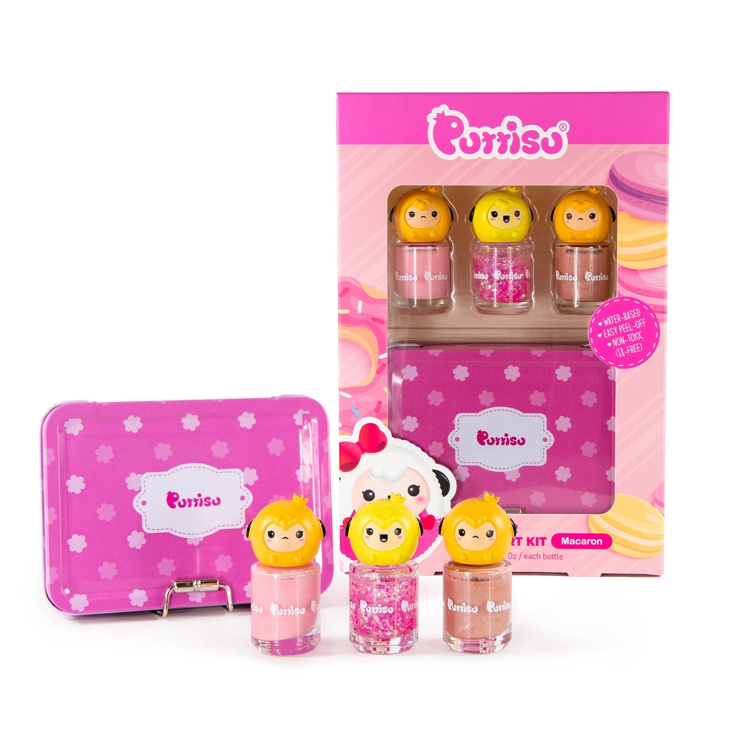 Puttisu - Puttisu 3-color Nail Art Kit (In display box packaging): Macaron