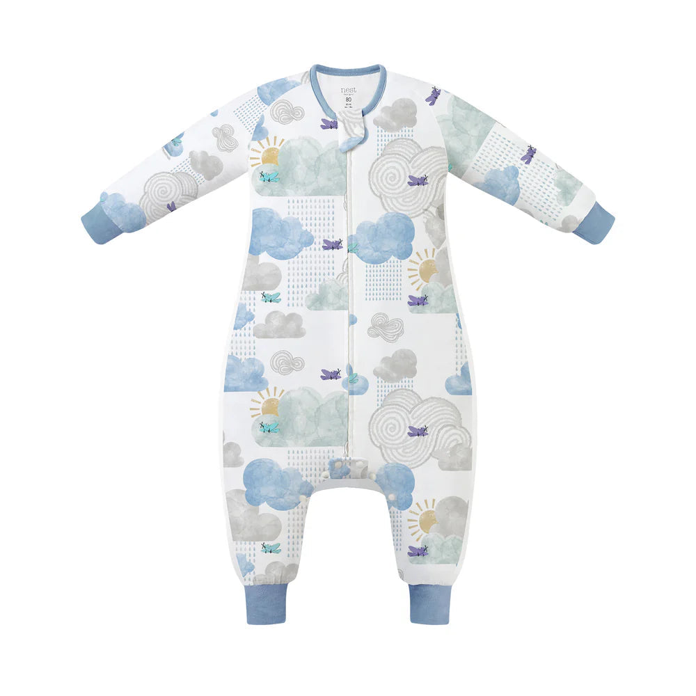 Nest Designs-Long Sleeve Footed Sleep Bag Fluffy Puffs