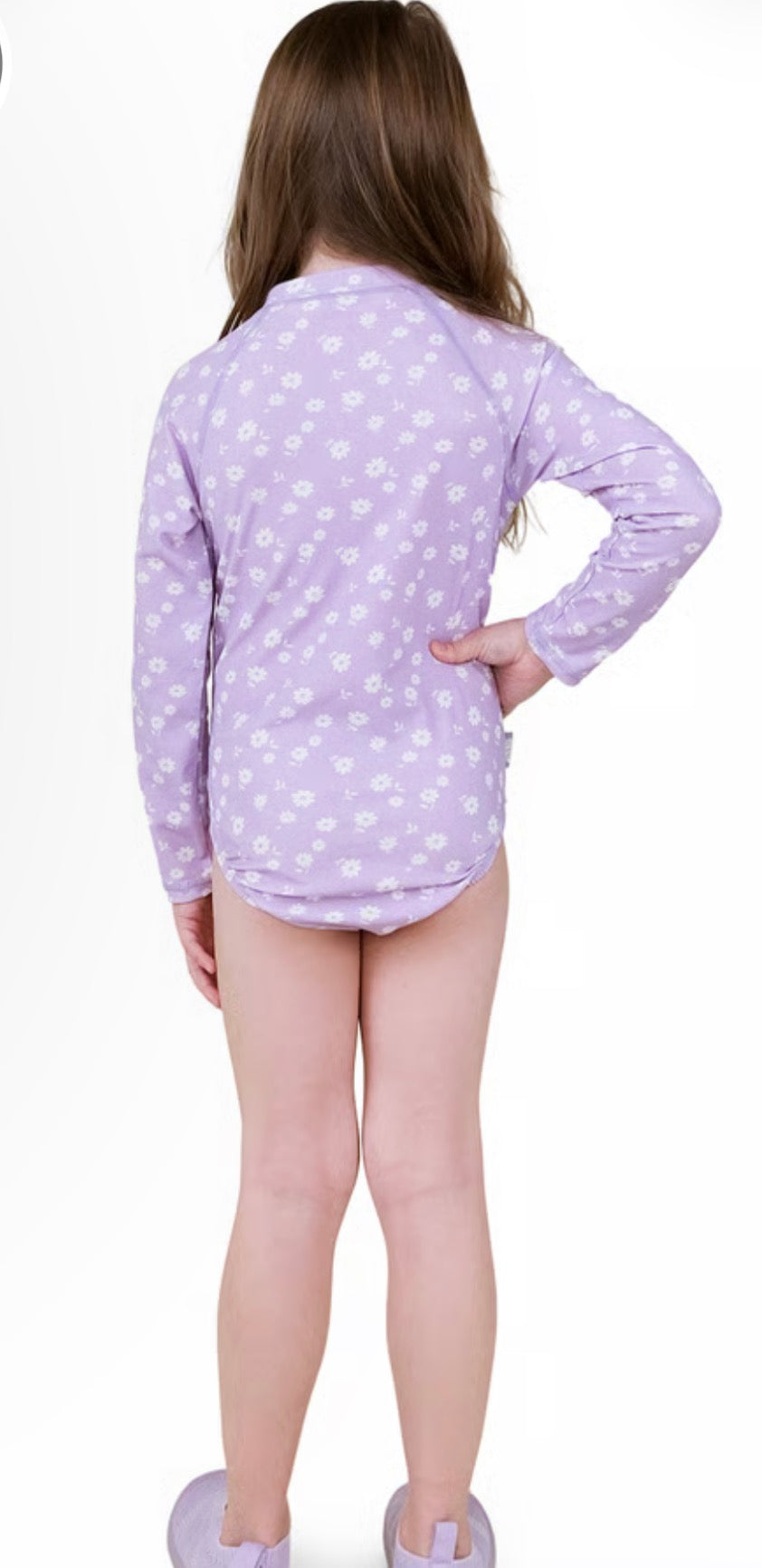 Jan & Jul Girls One Piece UV Swimsuit – Purple Daisy