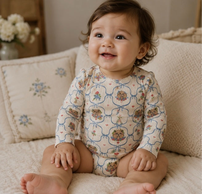 Konges Sløjd Minnie Body GOTS Puppy | Organic Cotton Baby Bodysuit