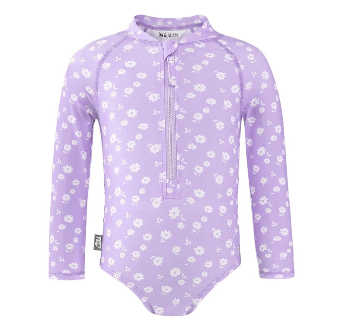 Jan & Jul Girls One Piece UV Swimsuit – Purple Daisy