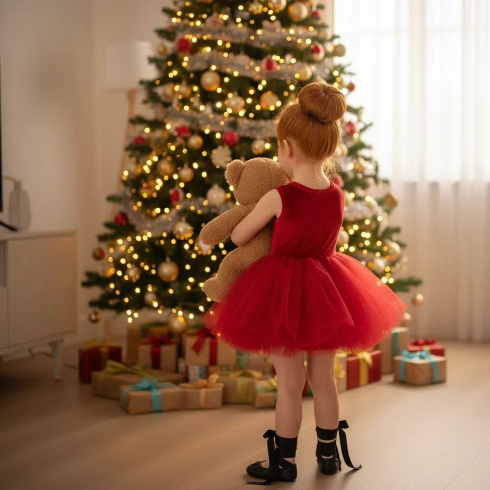 DOLLY TIMELESS VELVET TUTU DRESS RED