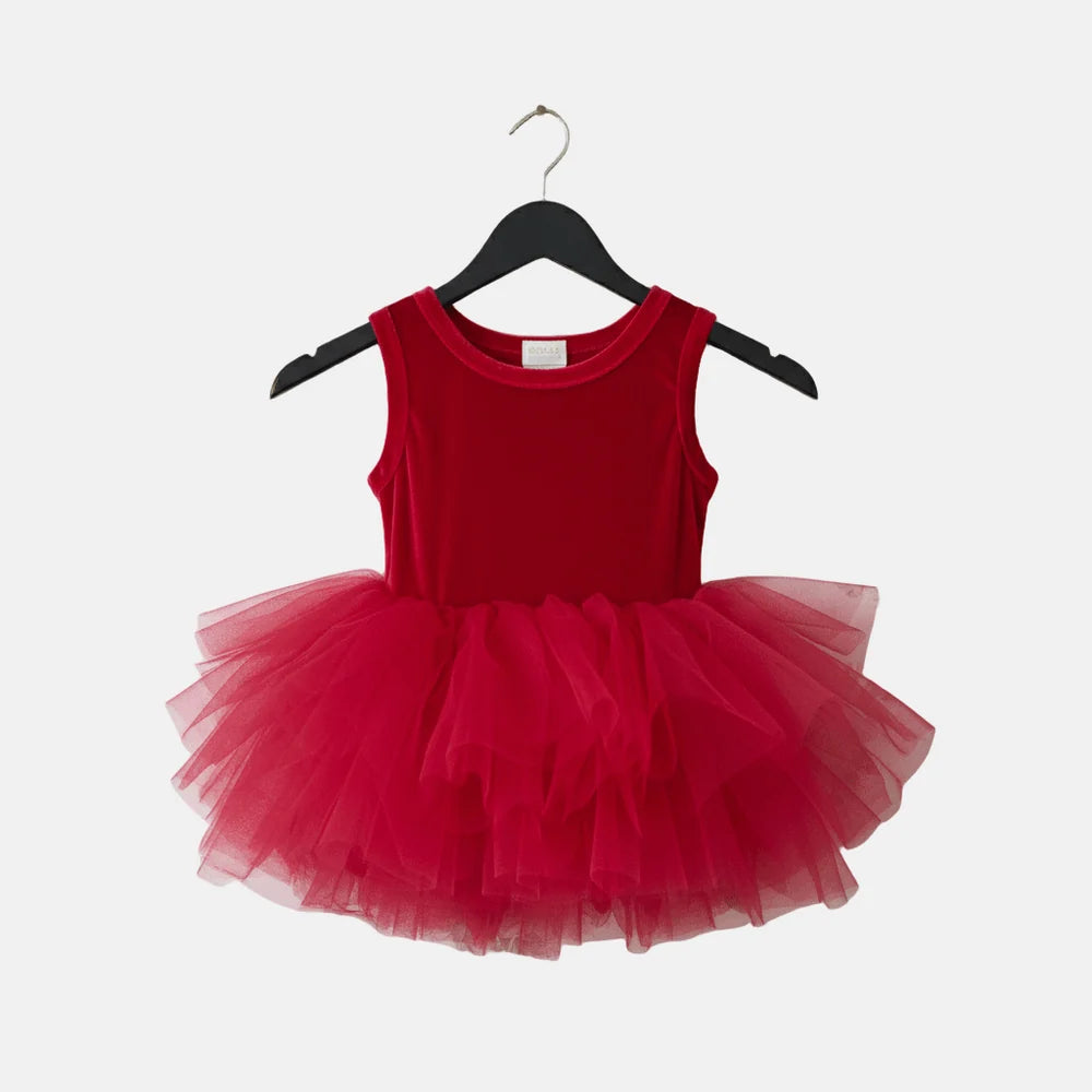DOLLY TIMELESS VELVET TUTU DRESS RED