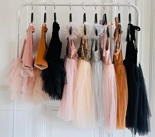 DOLLY VELVET COSMIC STRINGS TUTU DRESS BLACK