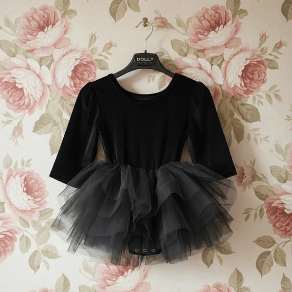 DOLLY VELVET PLANET TUTU DRESS BLACK