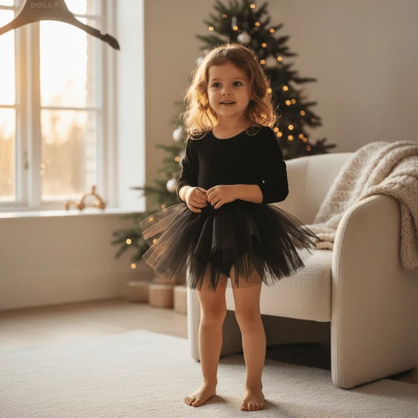 DOLLY VELVET PLANET TUTU DRESS BLACK