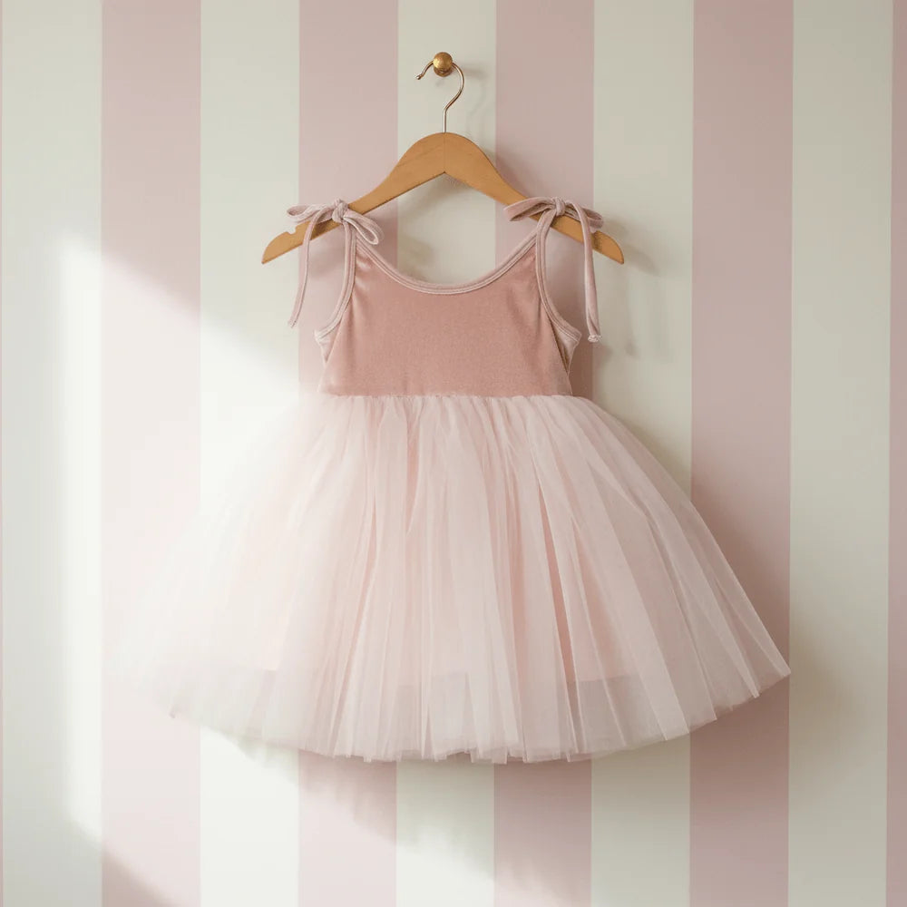DOLLY VELVET COSMIC STRINGS TUTU DRESS PINK