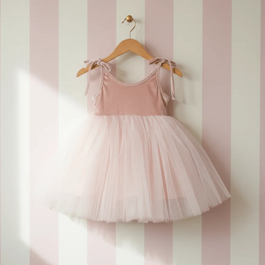 DOLLY VELVET COSMIC STRINGS TUTU DRESS PINK
