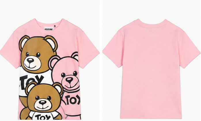Moschino Kids Pink Teddy Bear T-Shirt | Girls Designer Tee