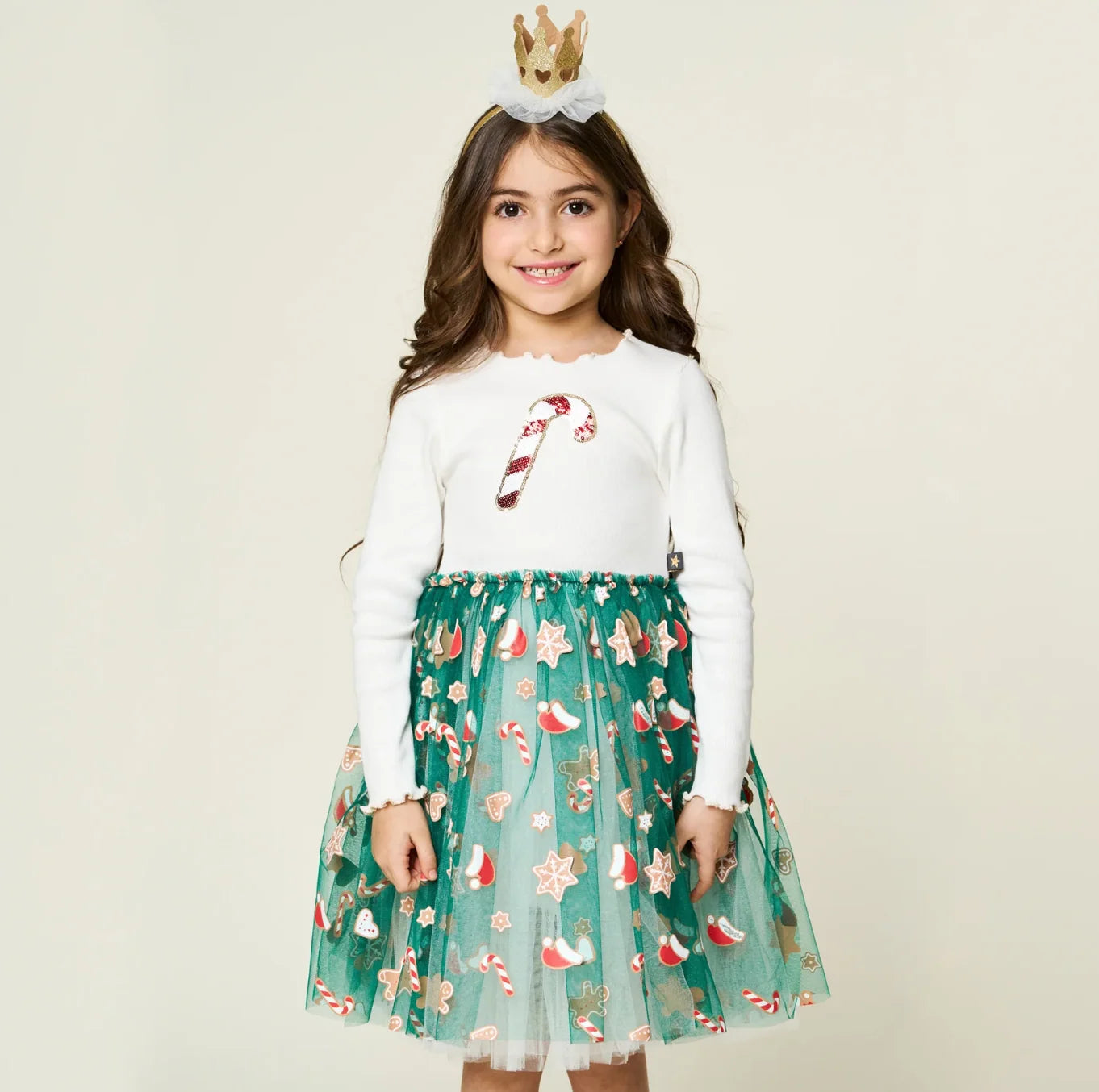 Petite Hailey Candy Cane Star Tutu Dress