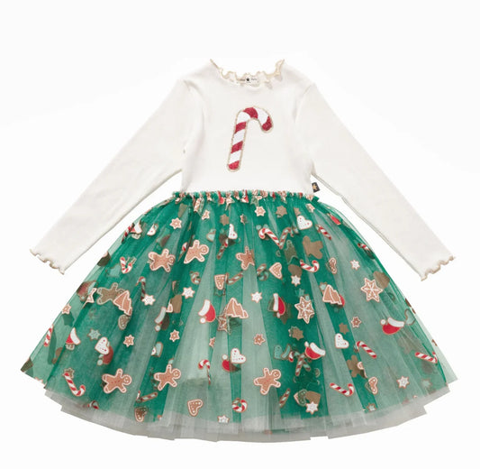 Petite Hailey Candy Cane Star Tutu Dress