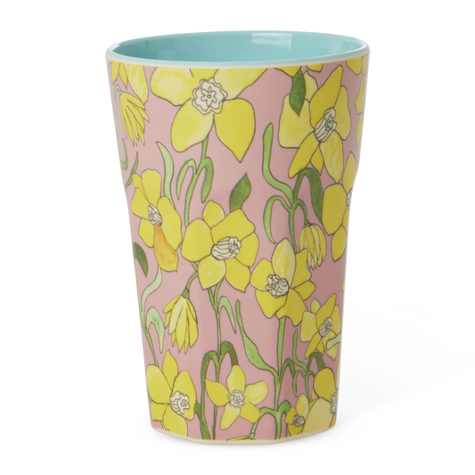 Melamine Tall Cup - Daffodils Print - 13.5oz