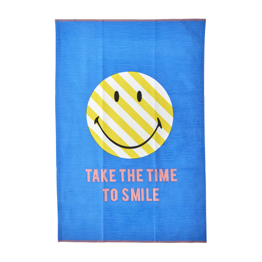 Cotton Tea Towel - Blue - Smiley®