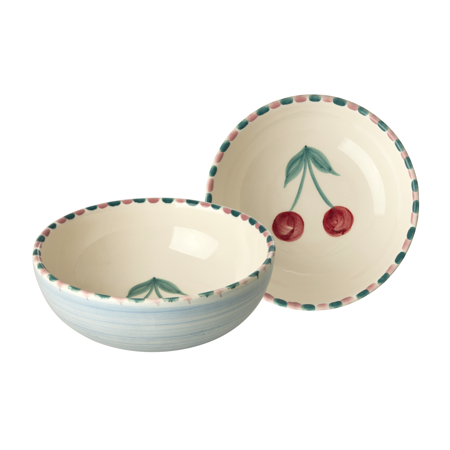 RicebyRice - Ceramic Bowl with Hand Painted Cherry - 11.8 oz
