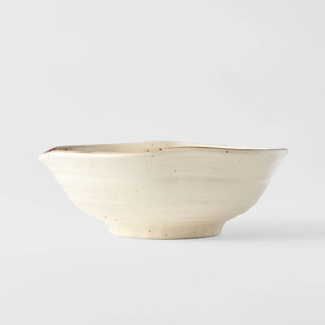Made In Japan Tableware - Spiral Sand organic bowl 22.5cm