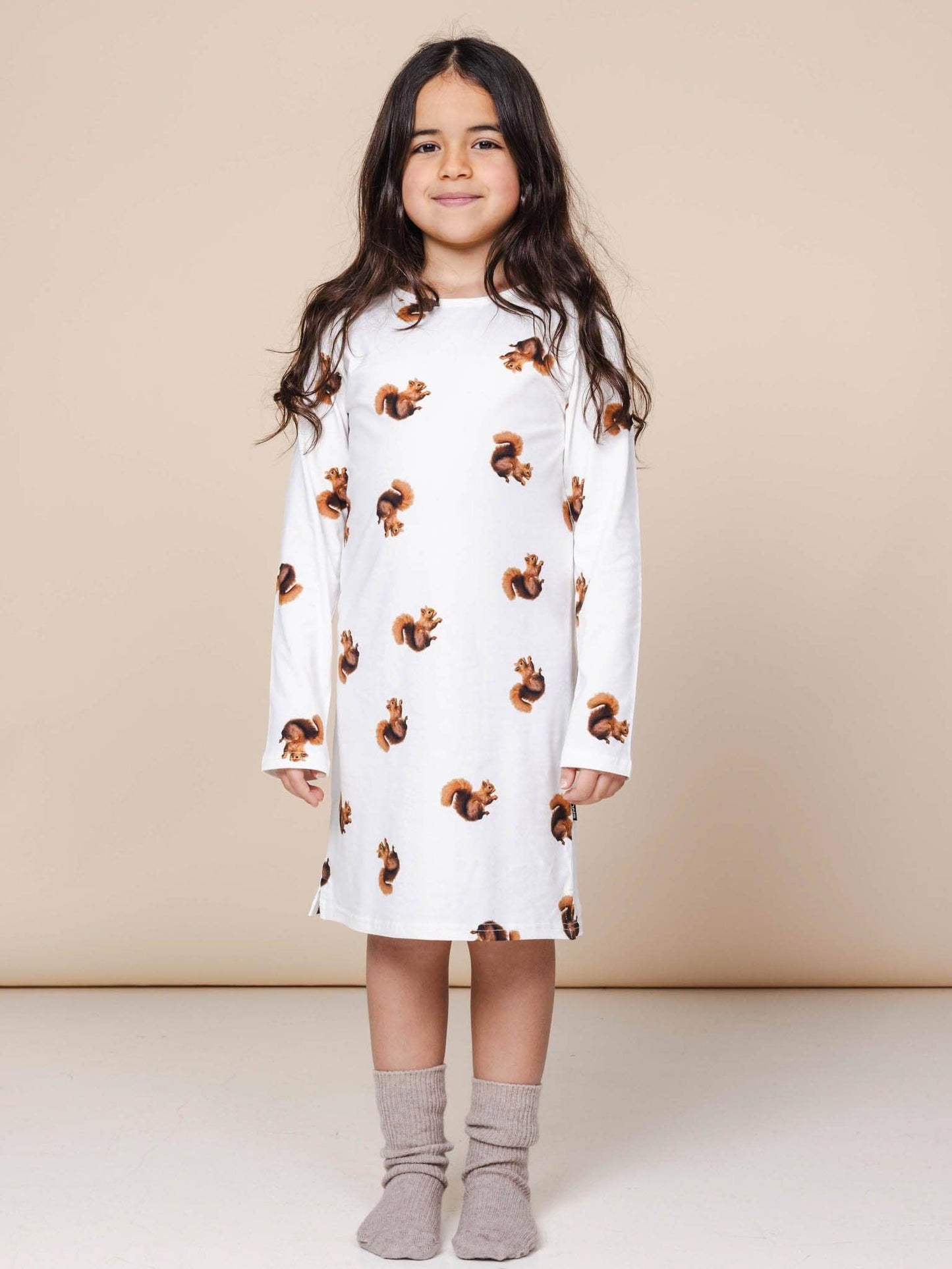 SNURK - Squirrels Long sleeve Dress Kids