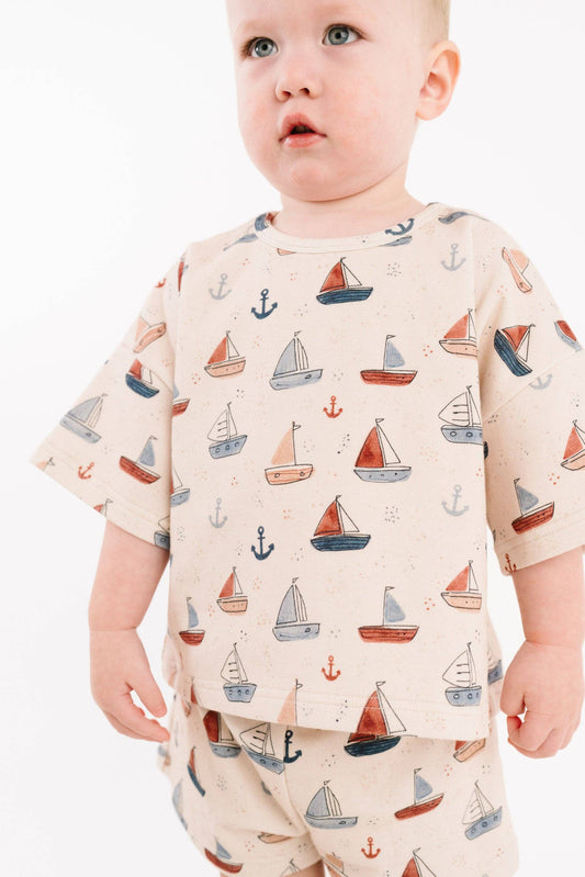 Little One Shop - Nautical Sail Slouchy Set