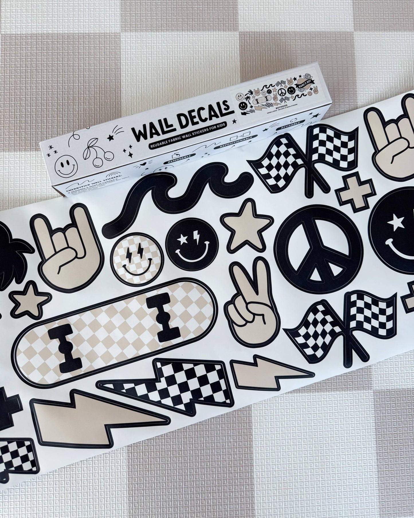 Cherrypick - Peel & Stick Fabric Wall Stickers - Boyhood